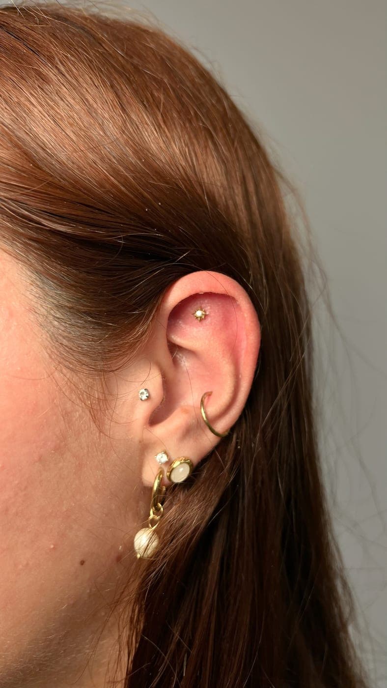 Piercing na orelha: orelha em composição